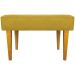 Puff Decorativo Para Sala Charme Suede Amarelo Pé Castanho - Clique E Decore
