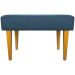 Puff Decorativo Para Sala Charme Suede Azul Marinho Pé Castanho - Clique E Decore