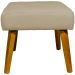 Puff Decorativo Para Sala Charme Suede Cinza Pé Castanho - Clique E Decore