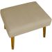 Puff Decorativo Para Sala Charme Suede Cinza Pé Castanho - Clique E Decore