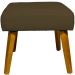 Puff Decorativo Para Sala Charme Suede Marrom Pé Castanho - Clique E Decore
