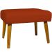 Puff Decorativo Para Sala Charme Suede Terracota Pé Castanho - Clique E Decore