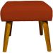 Puff Decorativo Para Sala Charme Suede Terracota Pé Castanho - Clique E Decore