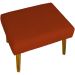 Puff Decorativo Para Sala Charme Suede Terracota Pé Castanho - Clique E Decore