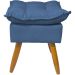 Puff Decorativo Para Sala Quarto Área Gourmet Alice Suede Azul Marinho