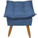 Puff Decorativo Para Sala Quarto Área Gourmet Alice Suede Azul Marinho