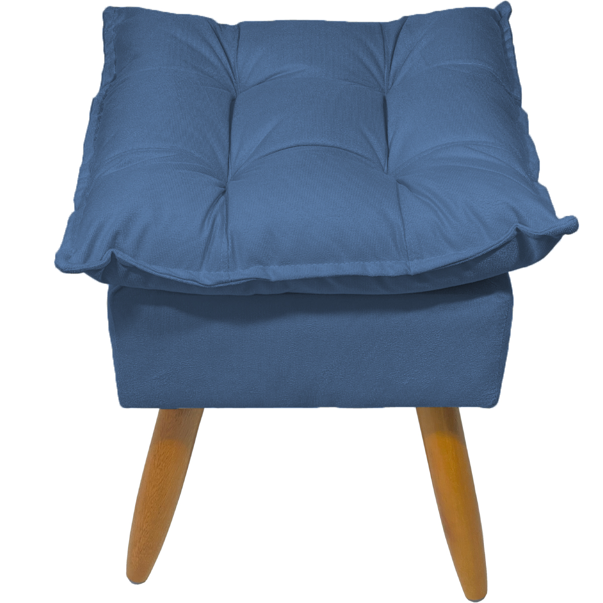 Puff Decorativo Para Sala Quarto Área Gourmet Alice Suede Azul Marinho