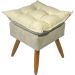 Puff Decorativo Para Sala Quarto Área Gourmet Alice Suede Bege