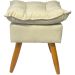 Puff Decorativo Para Sala Quarto Área Gourmet Alice Suede Bege