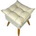 Puff Decorativo Para Sala Quarto Área Gourmet Alice Suede Bege