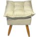 Puff Decorativo Para Sala Quarto Área Gourmet Alice Suede Bege