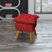 Puff Decorativo Para Sala Quarto Área Gourmet Alice Suede Bordô