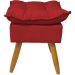 Puff Decorativo Para Sala Quarto Área Gourmet Alice Suede Bordô