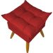 Puff Decorativo Para Sala Quarto Área Gourmet Alice Suede Bordô
