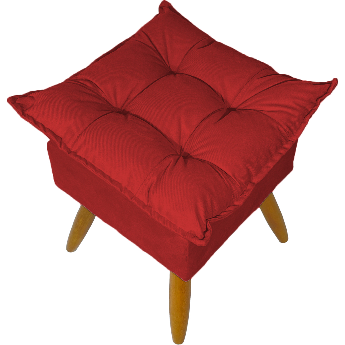 Puff Decorativo Para Sala Quarto Área Gourmet Alice Suede Bordô