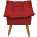 Puff Decorativo Para Sala Quarto Área Gourmet Alice Suede Bordô