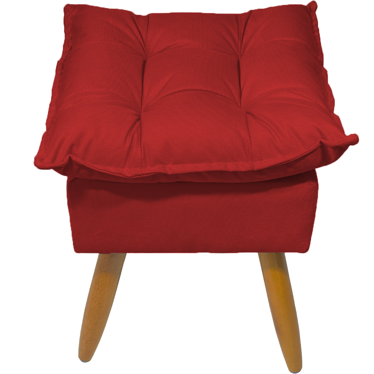 Puff Decorativo Para Sala Quarto Área Gourmet Alice Suede Bordô