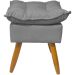 Puff Decorativo Para Sala Quarto Área Gourmet Alice Suede Cinza