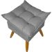Puff Decorativo Para Sala Quarto Área Gourmet Alice Suede Cinza