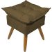Puff Decorativo Para Sala Quarto Área Gourmet Alice Suede Marrom