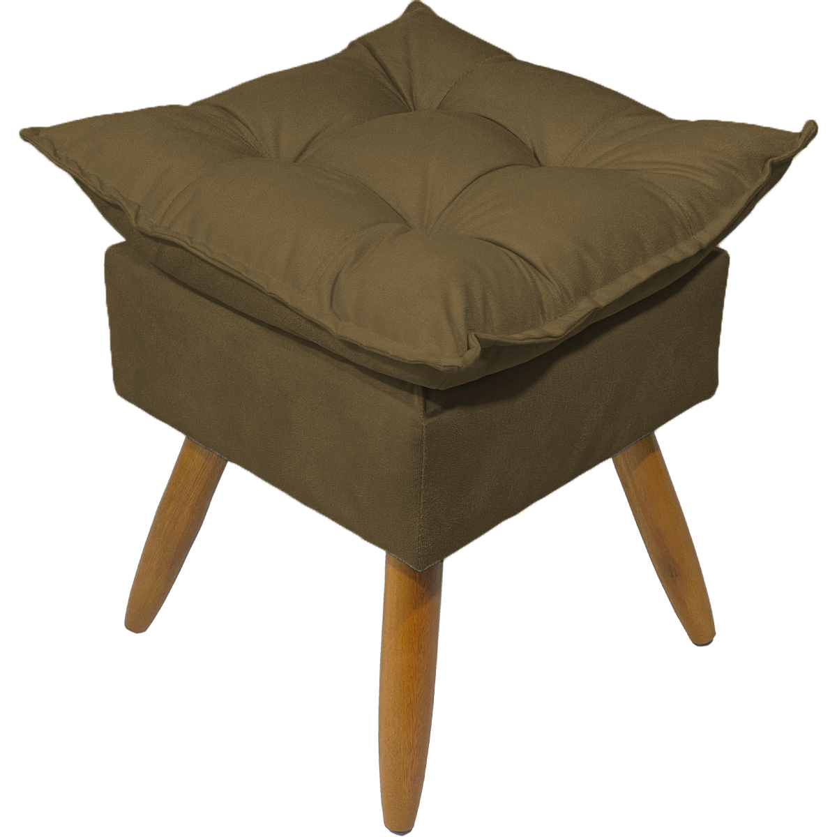 Puff Decorativo Para Sala Quarto Área Gourmet Alice Suede Marrom