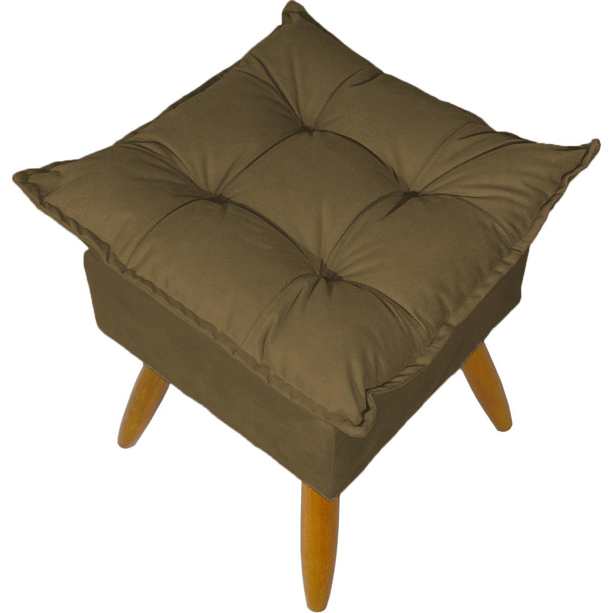 Puff Decorativo Para Sala Quarto Área Gourmet Alice Suede Marrom