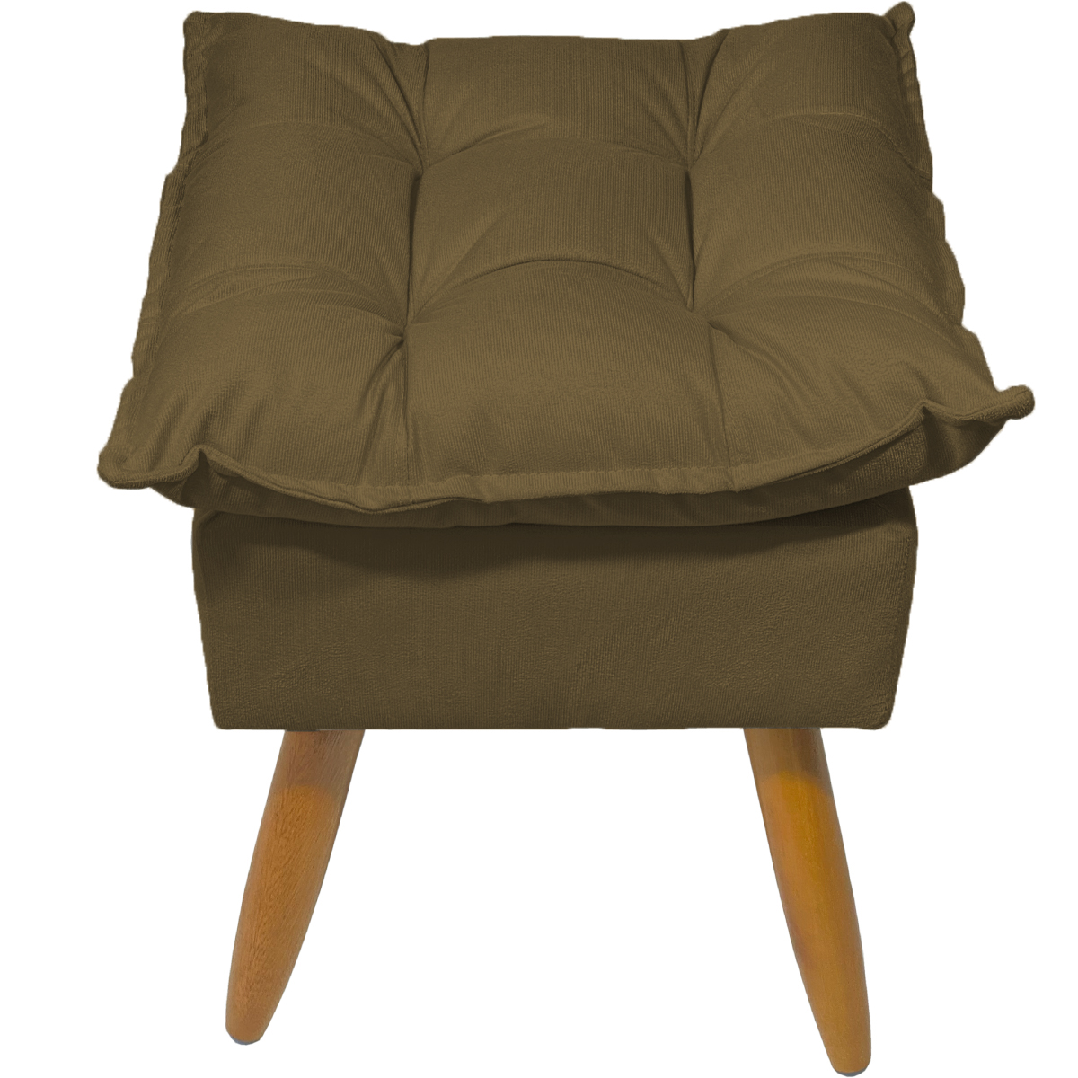 Puff Decorativo Para Sala Quarto Área Gourmet Alice Suede Marrom