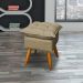 Puff Decorativo Para Sala Quarto Área Gourmet Alice Suede Nude