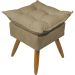 Puff Decorativo Para Sala Quarto Área Gourmet Alice Suede Nude