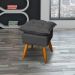 Puff Decorativo Para Sala Quarto Área Gourmet Alice Suede Preto
