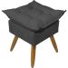 Puff Decorativo Para Sala Quarto Área Gourmet Alice Suede Preto