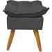 Puff Decorativo Para Sala Quarto Área Gourmet Alice Suede Preto