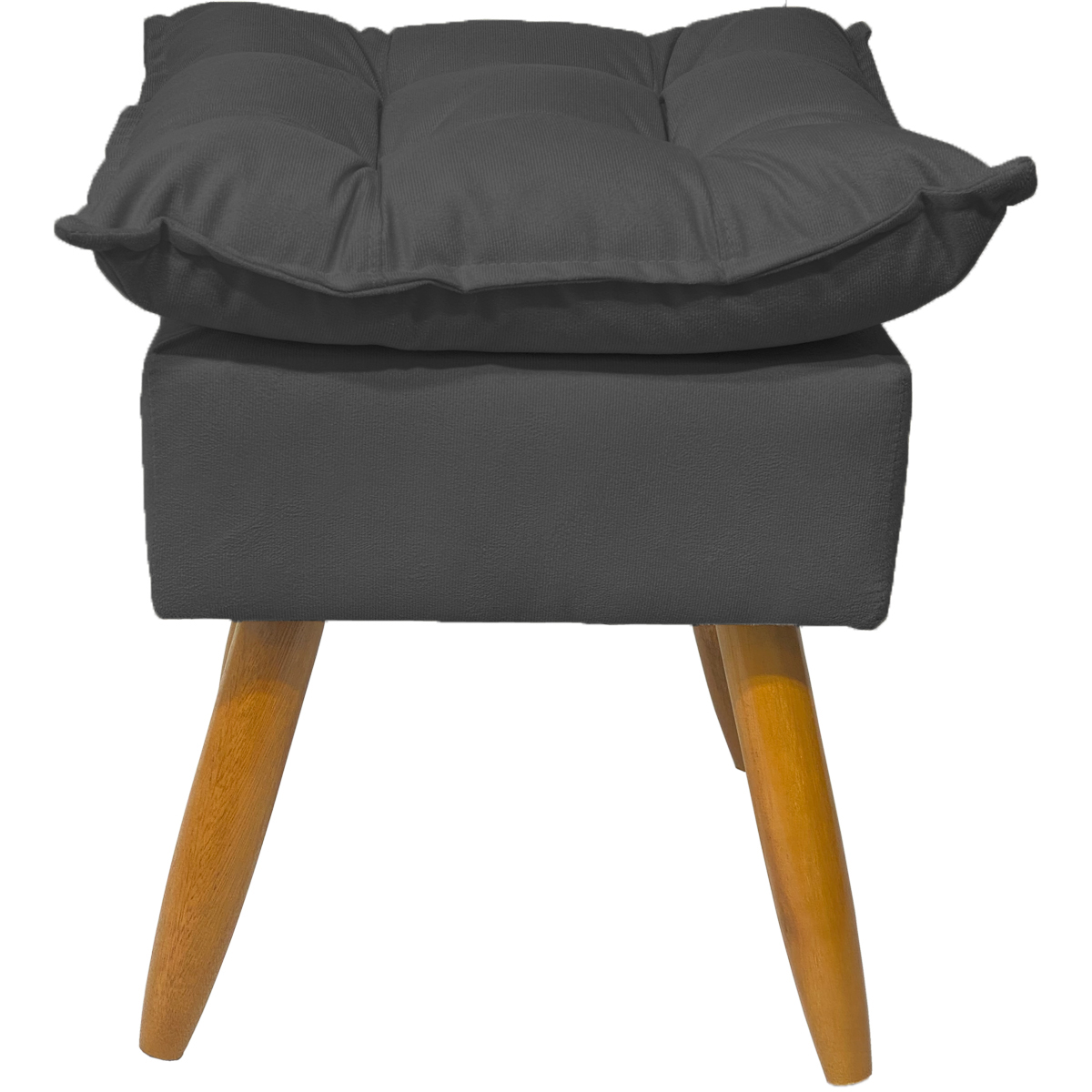 Puff Decorativo Para Sala Quarto Área Gourmet Alice Suede Preto