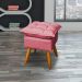 Puff Decorativo Para Sala Quarto Área Gourmet Alice Suede Rosê