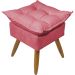 Puff Decorativo Para Sala Quarto Área Gourmet Alice Suede Rosê