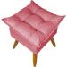 Puff Decorativo Para Sala Quarto Área Gourmet Alice Suede Rosê