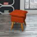 Puff Decorativo Para Sala Quarto Área Gourmet Alice Suede Terracota