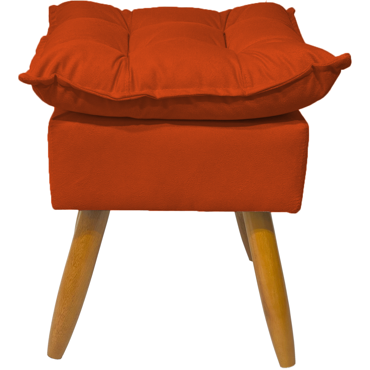 Puff Decorativo Para Sala Quarto Área Gourmet Alice Suede Terracota