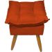 Puff Decorativo Para Sala Quarto Área Gourmet Alice Suede Terracota