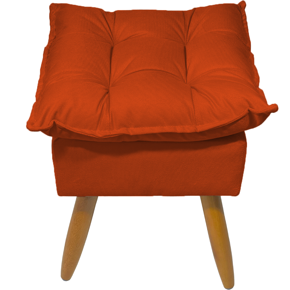 Puff Decorativo Para Sala Quarto Área Gourmet Alice Suede Terracota