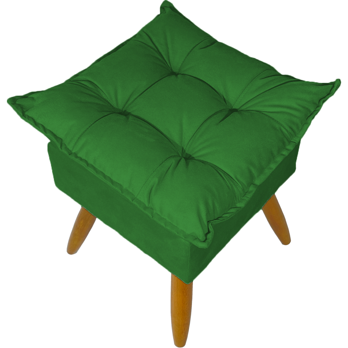 Puff Decorativo Para Sala Quarto Área Gourmet Alice Suede Verde