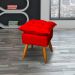 Puff Decorativo Para Sala Quarto Área Gourmet Alice Suede Vermelho