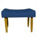 Puff Decorativo Para Sala Recepção Quarto Penteadeira Requinte Suede Azul Marinho