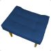 Puff Decorativo Para Sala Recepção Quarto Penteadeira Requinte Suede Azul Marinho