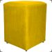 Puff Decorativo Para Sala, Recepção, Manicure Dado Suede Amarelo - Clique E Decore