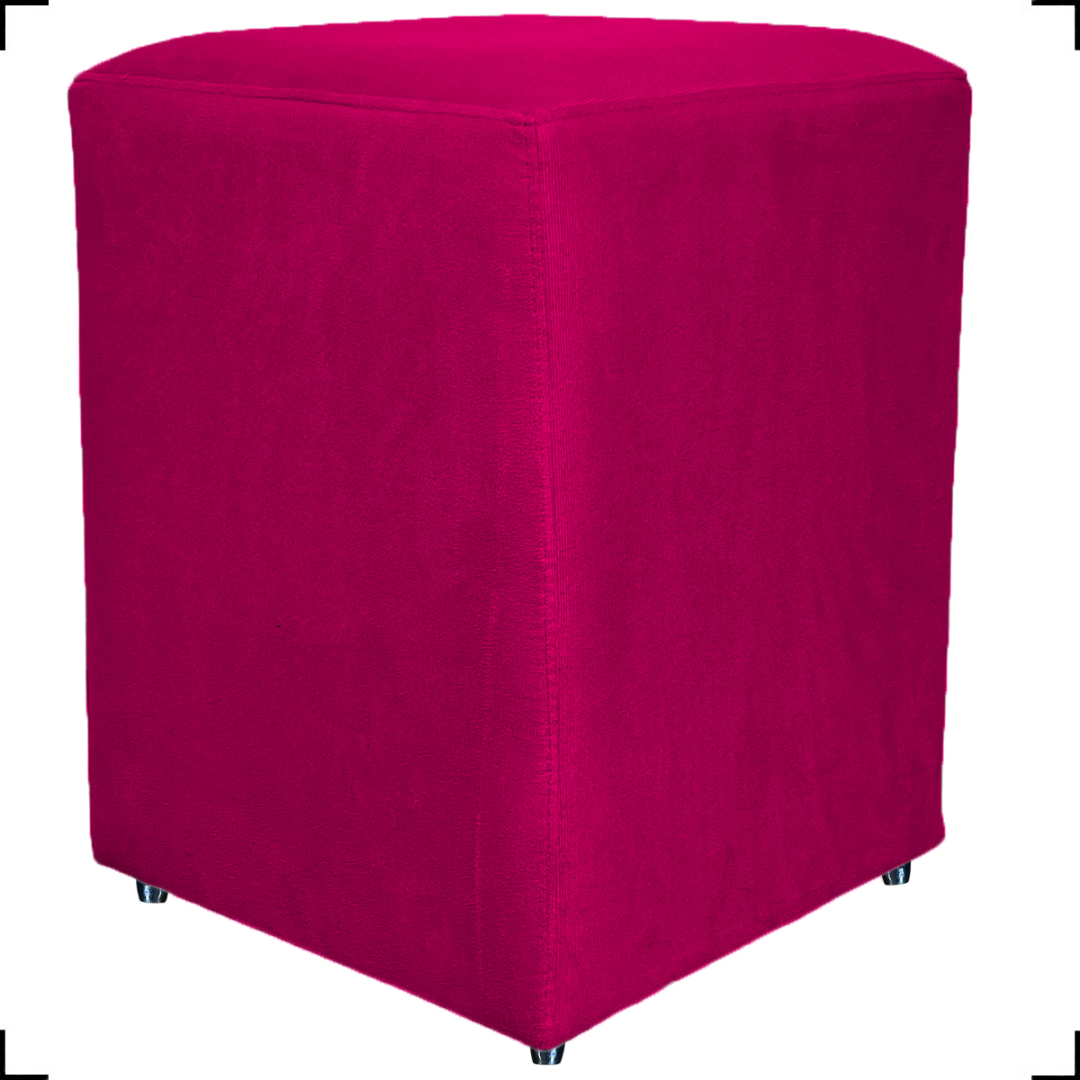 Puff Decorativo Para Sala, Recepção, Manicure Dado Suede Pink - Clique E Decore