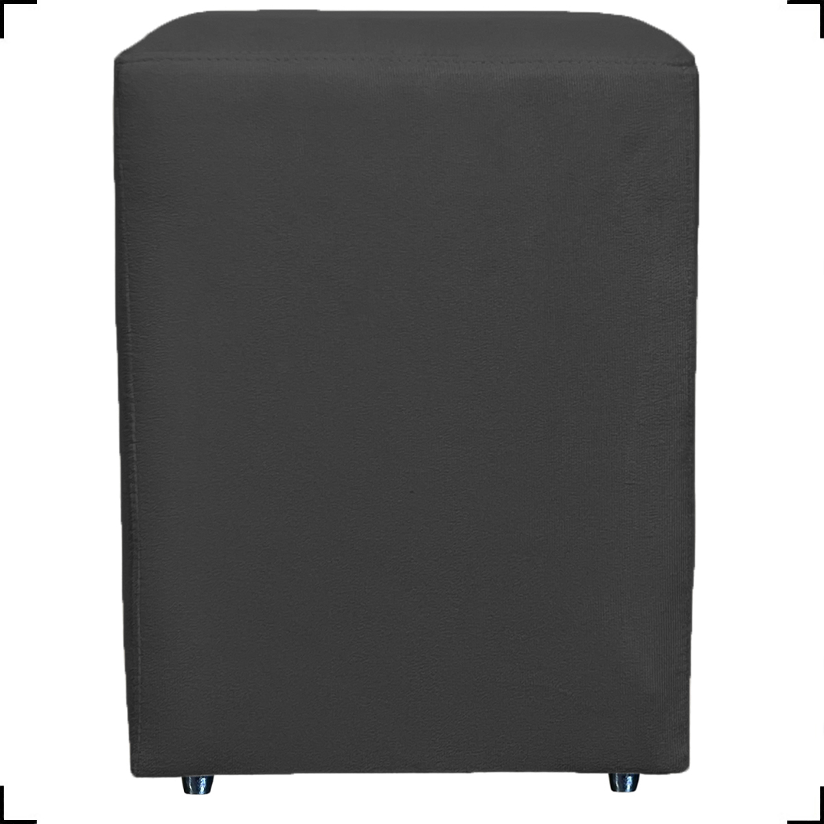 Puff Decorativo Para Sala, Recepção, Manicure Dado Suede Preto - Clique E Decore