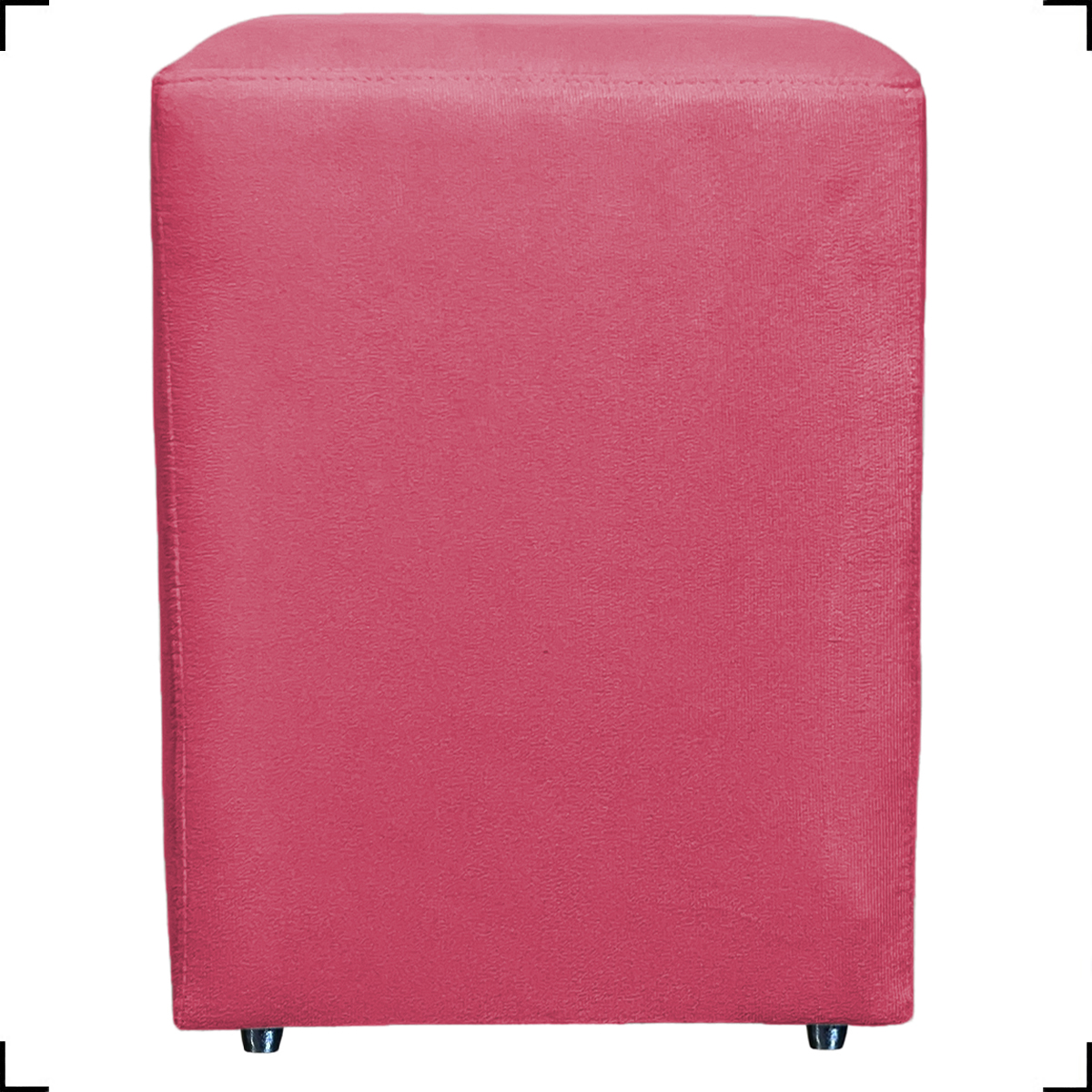Puff Decorativo Para Sala, Recepção, Manicure Dado Suede Rosé - Clique E Decore