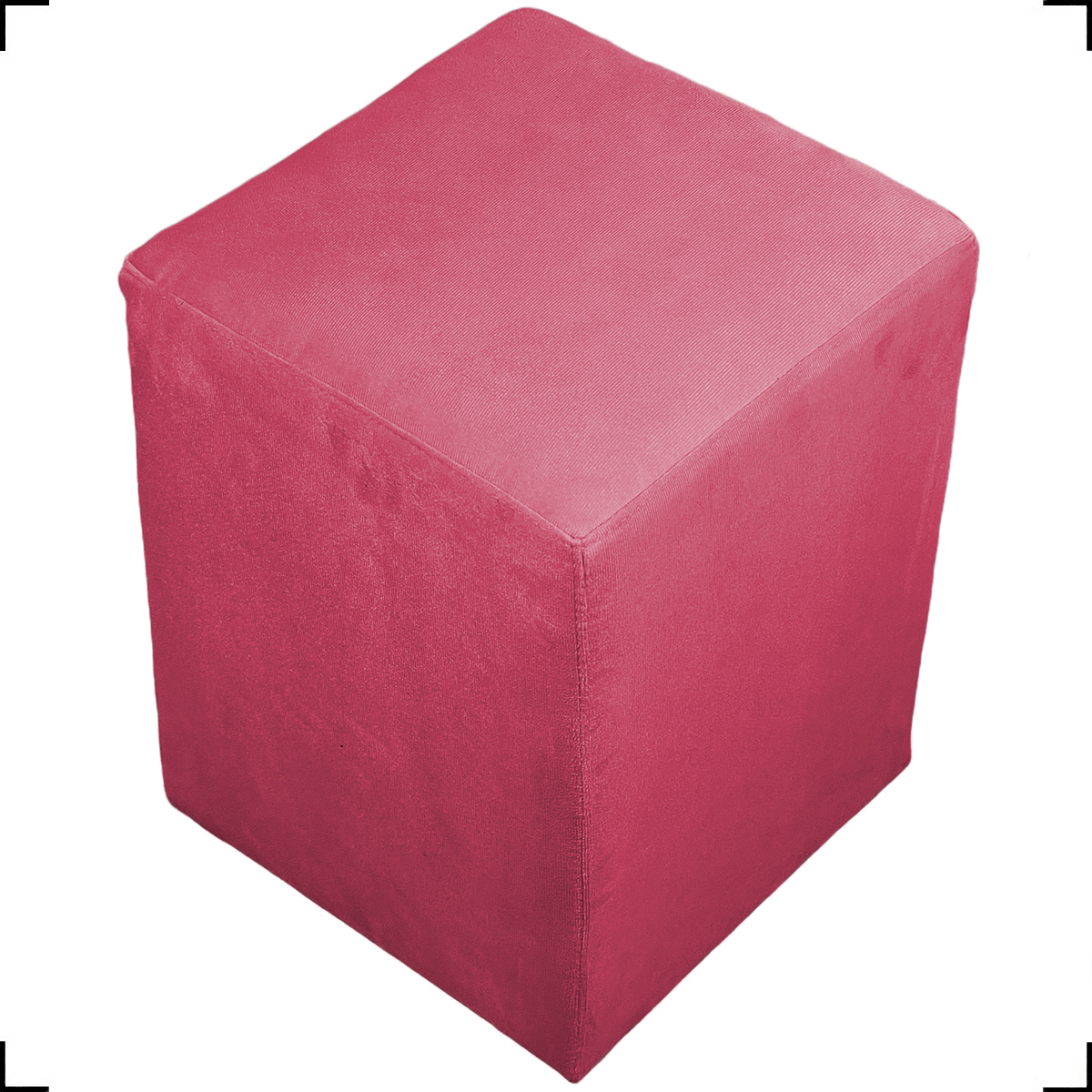 Puff Decorativo Para Sala, Recepção, Manicure Dado Suede Rosé - Clique E Decore