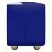 Puff Decorativo Quadrado Para Sala Penteadeira Urban Tecido Corino Azul Royal e Bege